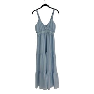 Aqua Sky Blue Ruffled Sundress